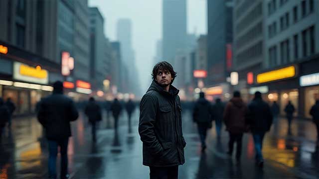 lạc lõng giữa đám đông